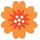 Sticker fleur rose bleu coeur