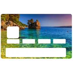 Autocollant carte bancaire mer