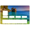 Autocollant carte bancaire mer