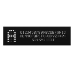 Sticker jaune chiffres lettres