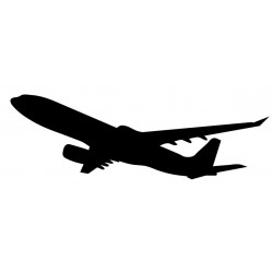 Sticker avion côté noir