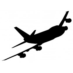 Sticker avion noir gauche