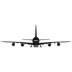 Sticker avion noir fenêtres