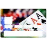 Autocollant carte bancaire casino cartes