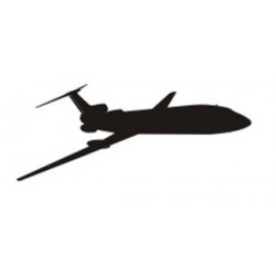 Sticker avion noir vol