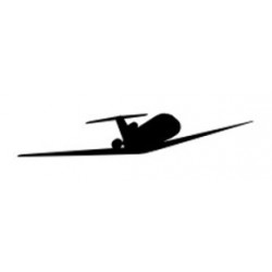 Sticker avion noir ailes
