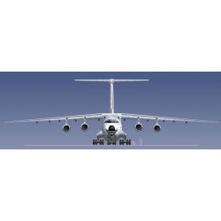 Sticker avion ailes longues