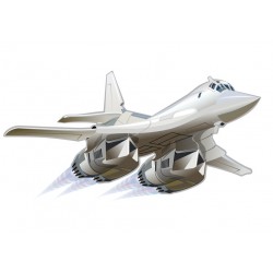 Sticker avion gris chasse