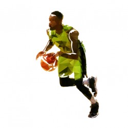 Sticker basketteur tenue rouge
