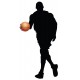 Sticker basketteurs ballon hauteur