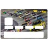 Autocollant carte bancaire voiture sport