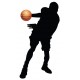 Sticker basketteur ballon main