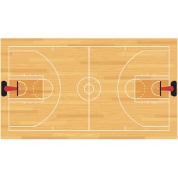 Sticker ballon basket blanc