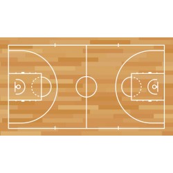 Sticker basketteur short ballon