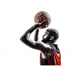 Sticker basketteur ballon effleure
