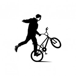 Sticker basketteur noir fond grisé