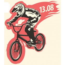 Sticker extreme sport bmx