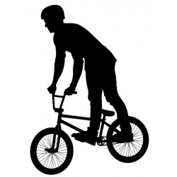 Sticker figure bmx penchée