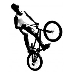 Sticker homme assis vélo