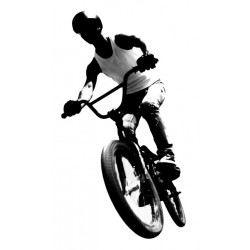 Sticker bmx penché équilibre