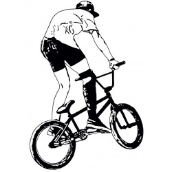 Sticker homme penché bmx