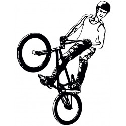 Sticker homme descente bmx