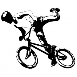 Sticker homme debout bmx