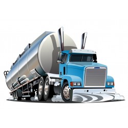 Sticker camion dents cornes