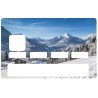 Sticker carte bleu montagne