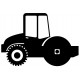 Sticker tracteur noir blanc