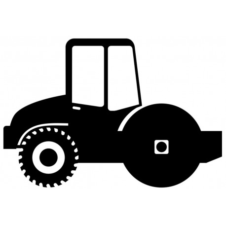 Sticker tracteur noir blanc