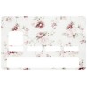 Autocollant carte bleu Fleurs rose vintage