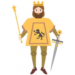 Sticker château fort gris