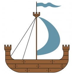 Sticker cavalier gris rose