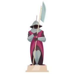 Sticker soldat armure grise