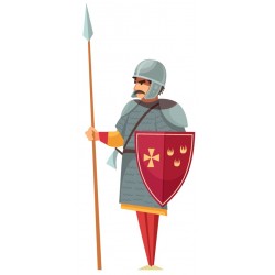 Sticker bouclier rouge