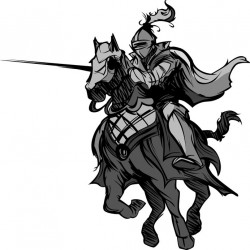 Sticker cheval beige soldat