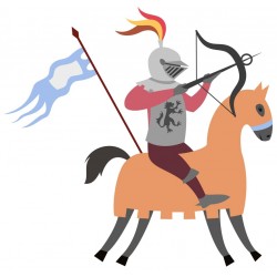 Sticker château noir taupe