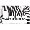 Autocollant carte bleu zebre