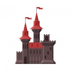 Sticker château beige