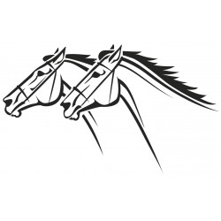 Sticker cheval saut