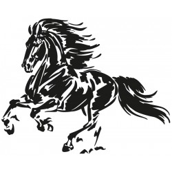 Sticker cheval saut cavalier
