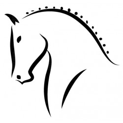 Sticker cheval face épuré