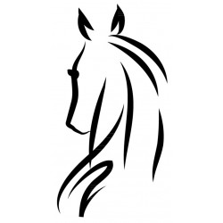 Sticker haut cheval côté