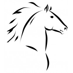 Sticker haut cheval profil