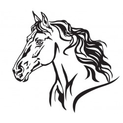Sticker cheval course