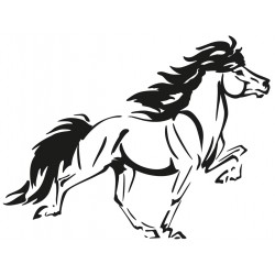 Sticker cheval face dressage