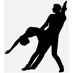 Sticker couple ballet