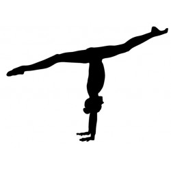 Sticker danseuse planche