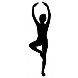 Sticker danseuse équilibre jambe